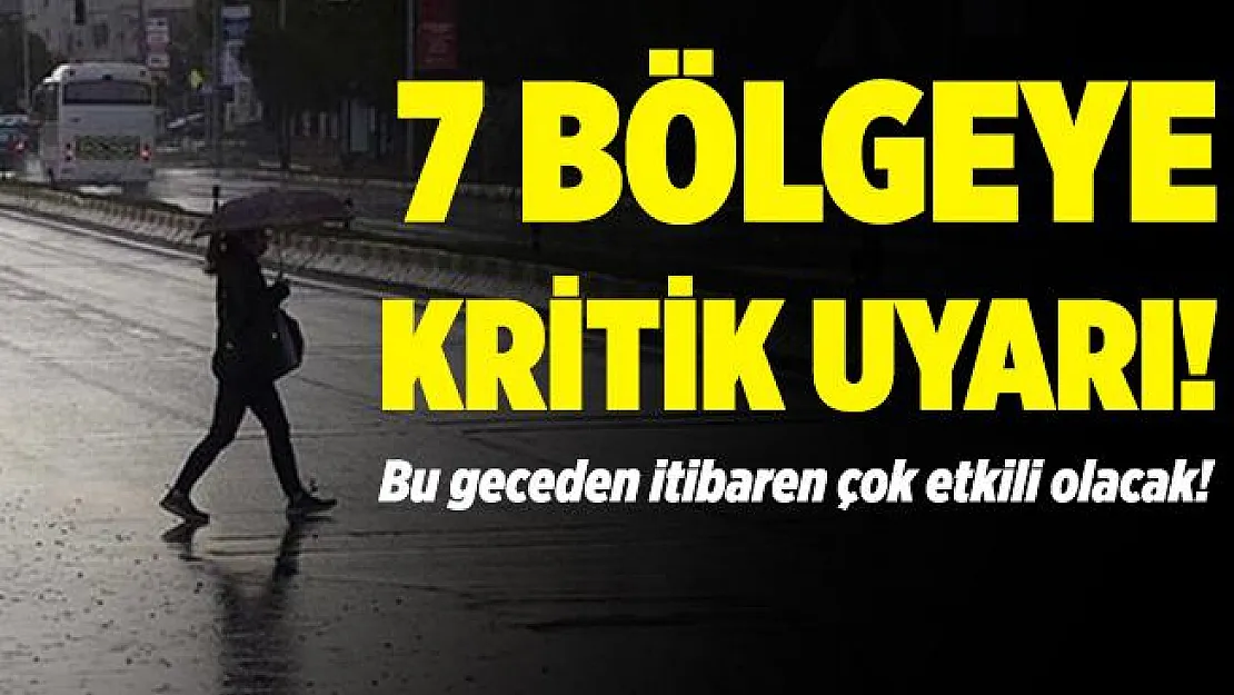 7 bölgeye şiddetli sağanak yağış uyarısı yapıldı! Bu geceden itibaren çok etkili gelecek!