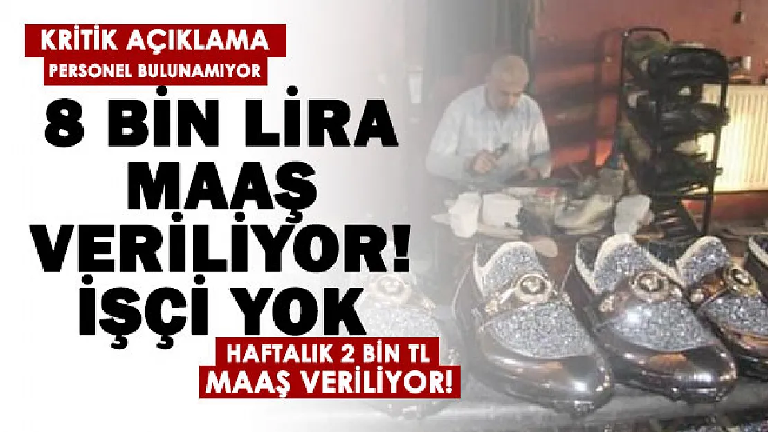 8 bin lira maaş veriliyor! Çalışacak personel bulunamıyor: Haftalık 2 bin lira veriliyor