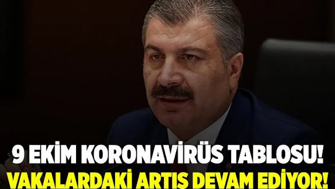 9 Ekim koronavirüs tablosuna göre tespit edilen vaka sayısı! Artış hız kesmeden devam ediyor!
