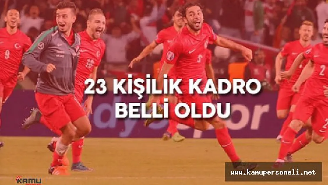 A Milli Takım Euro 2016 23 Kişilik Kadrosu Belli Oldu