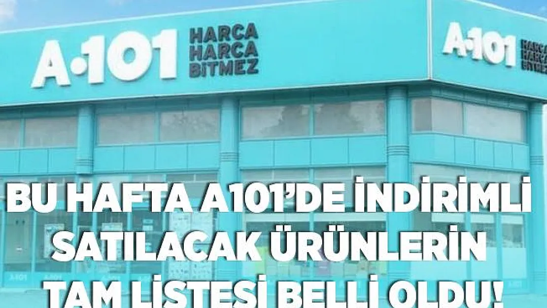 A101 aktüel ürünler kataloğu! A101 13 Ağustos indirimli satılacak ürünler belli oldu! İndirimli ürünlerin tam listesi..