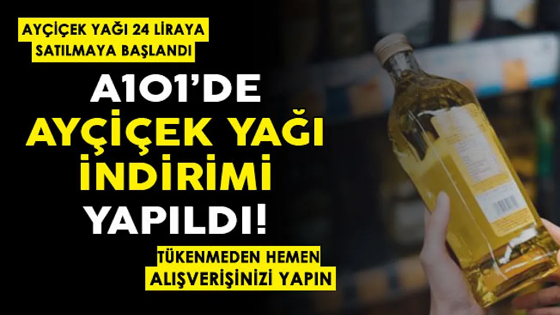 A101 yine indirimleri ile sevindirdi! Tükenmeden alın, sıvı yağ fiyatlarına indirim yapıldı! Ayçiçek yağı 24 liraya satılıyor