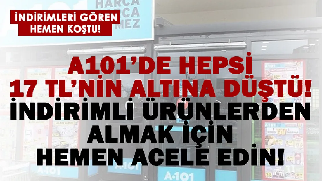 A101'de hepsi 17 TL'nin altına düştü! İndirimleri gören A101'e koşa koşa gitti!