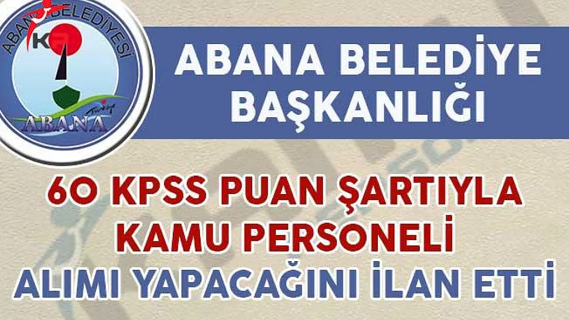 Abana Belediyesi Kamu Personeli Alımı Yapacağını İlan Etti