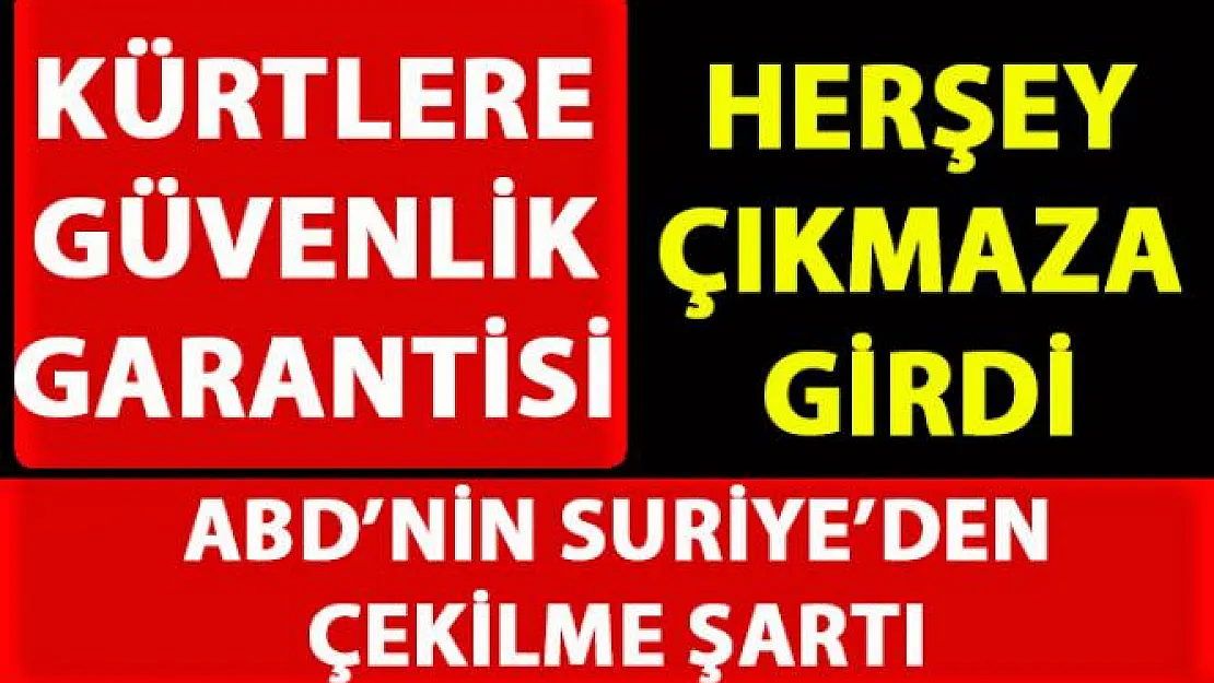 ABD, Suriye'den çekilmesi için kürtlerin güvenliği hakkında Türkiye'den garanti istedi