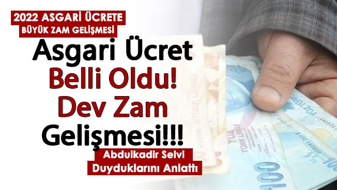 Abdulkadir Selvi duyurdu: Asgari ücret belli oldu! Asgari ücrete çok büyük zam: Flaş iddia gündemi sarstı