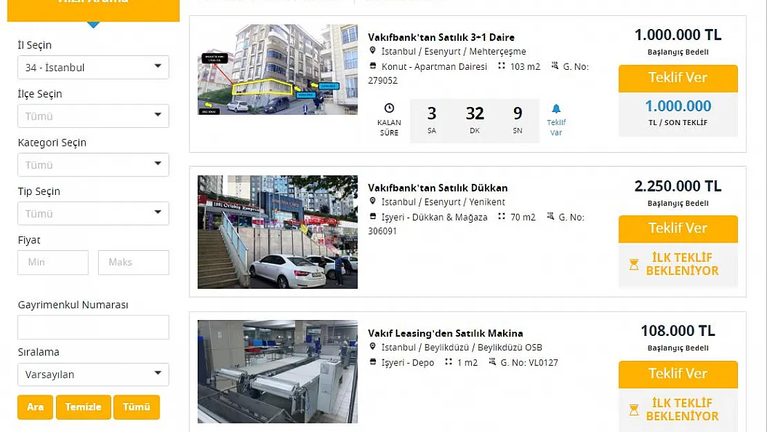 Acele Etmezseniz, İstanbul'dan Bir Daha 750 Bin TL'ye Ev Alamayabilirsiniz… Vakıfbank'ın Satıştaki Konut Fiyatları Cep Rahatlatıyor!