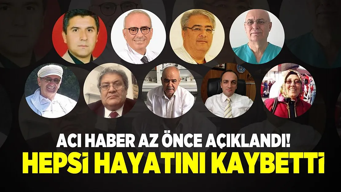 Acı haber az önce açıklandı! 9 sağlık personeli bugün hayatını kaybetti