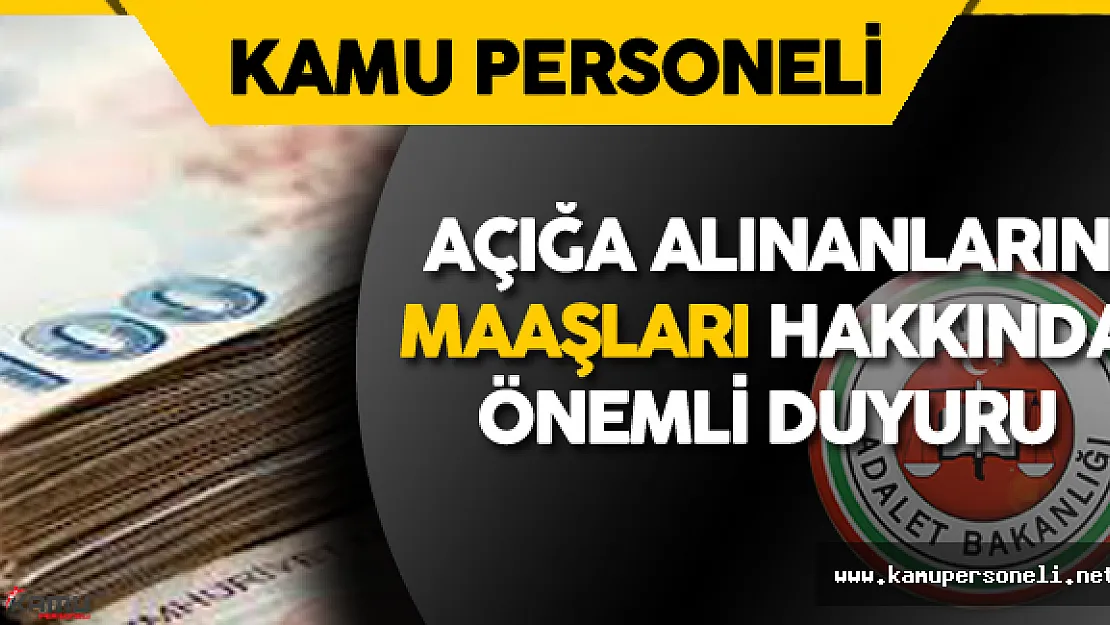 Açığa Alınan Memurların Maaş Durumu Hakkında Duyuru