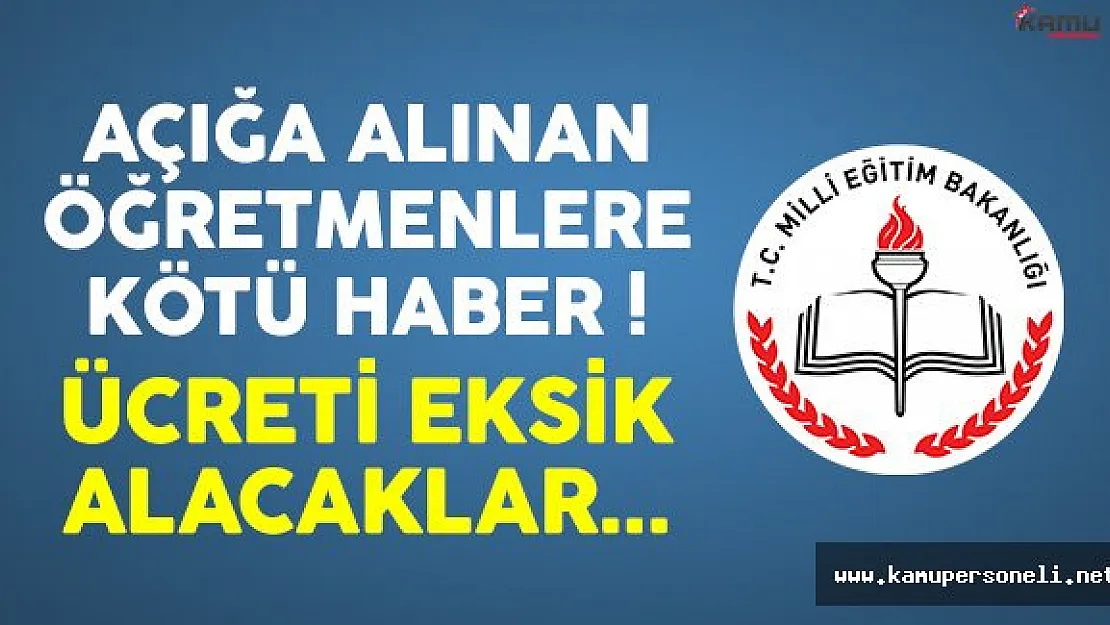 Açığa Alınan Öğretmenlerin Hazırlık Ödeneğinde Son Durum