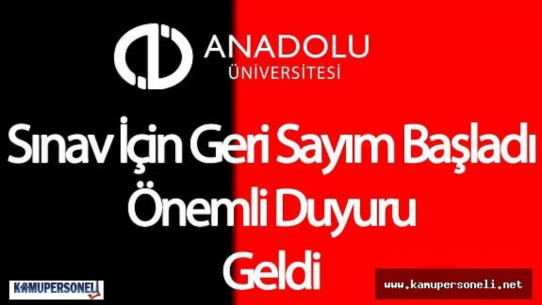 Açık Öğretim Fakültesi Sınavı İçin Geri Sayım Başladı  (AÖF Önemli Duyuru 3 Şehirde Sınavlar Ertelendi)