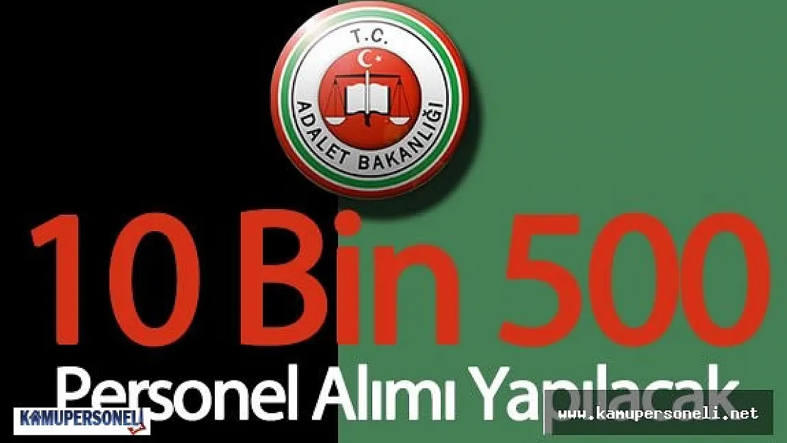 Adalet Bakanlığı 10 Bin 500 Yardımcı Personel Alımı Gerçekleştirecek
