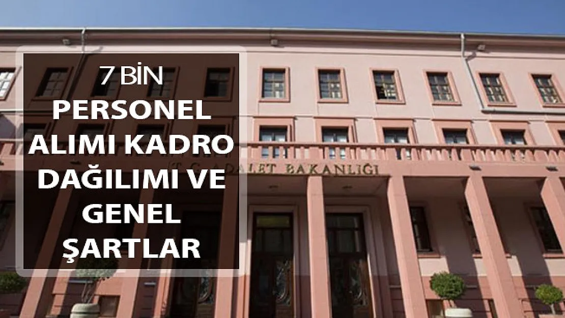 Adalet Bakanlığı 7 Bin Kamu Personeli Alımı ! Kadro Dağılımı ve Genel Şartlar