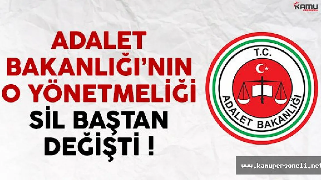 Adalet Bakanlığı Memur Sınavı, Atama ve Nakil Yönetmeliği Değişti