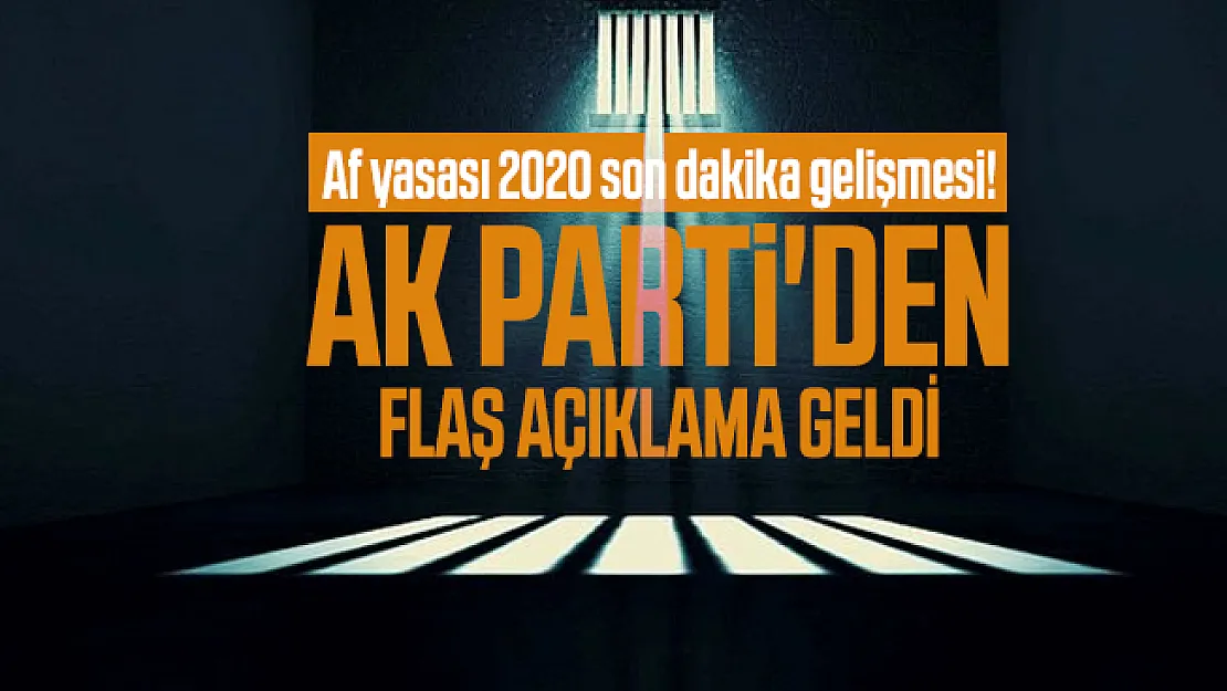 Af yasası 2020 son dakika gelişmesi! AK Parti'den flaş açıklama geldi