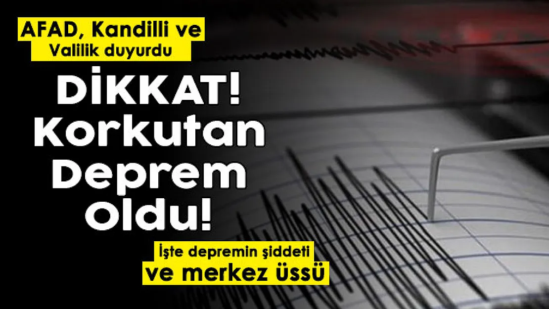 AFAD, Kandilli ve İl Valiliği son dakika duyurdu: Kokutan deprem oldu! İşte depremin şiddeti ve merkez üssü