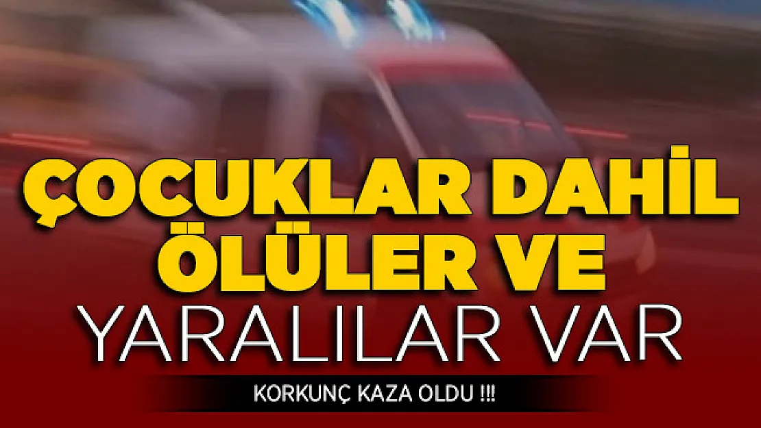Ağrı'da Korkunç Kaza ! Çocuklar Dahil Ölüler ve Yaralılar Var