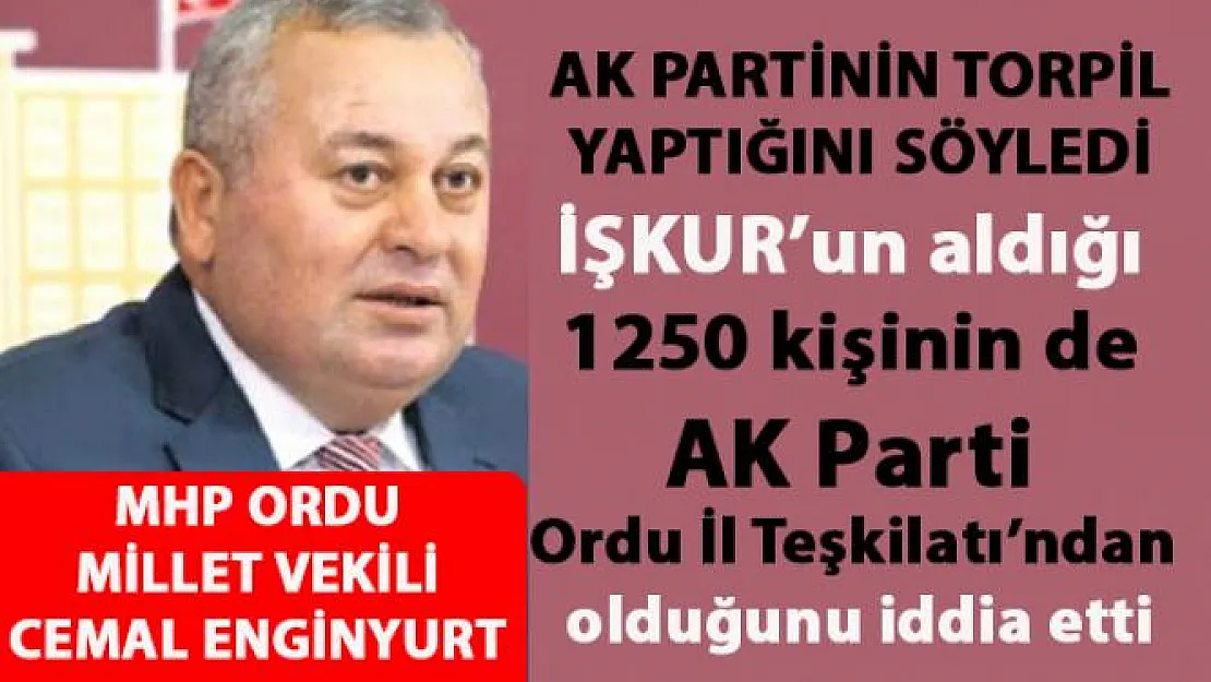 AK Parti torpil yaptı iddiası:  İŞKUR'un aldığı 1250 kişi, AK Parti Ordu İl Teşkilatı'ndan