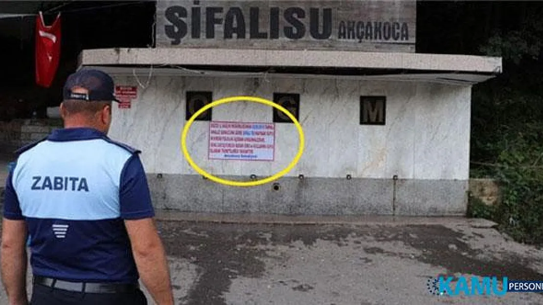 Akçakoca - Düzce karayolundaki şifalı bilinen çeşme sakıncalı bulunup mühürlendi