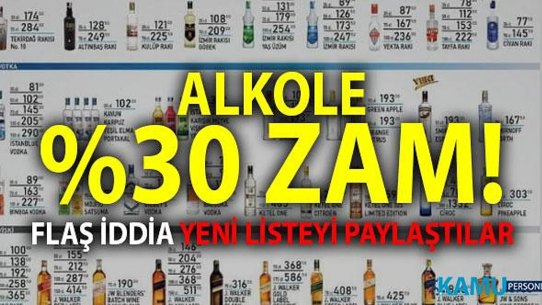 Alkole yüzde 30 zam mı geliyor ? Sigara zammı sonrası içki alkol zammı iddiaları