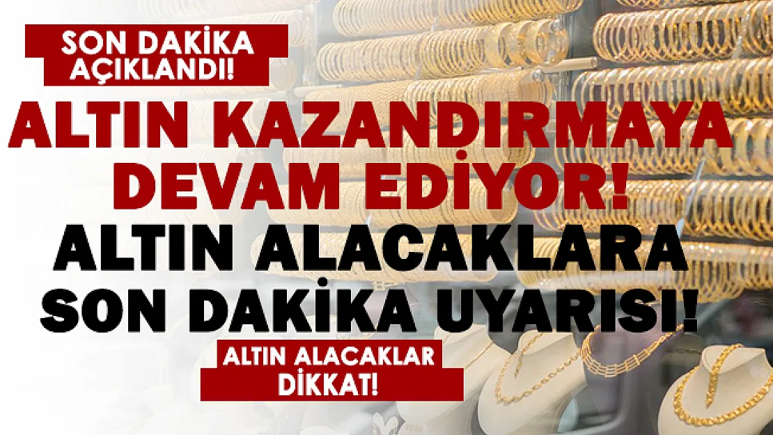 Altın alacaklara son dakika uyarısı! Sakın..