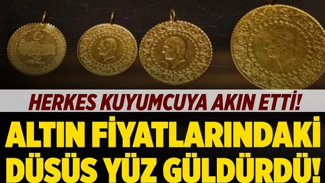 Altın fiyatlarındaki düşüş yüz güldürdü! Gram altın o seviyenin altına indi!