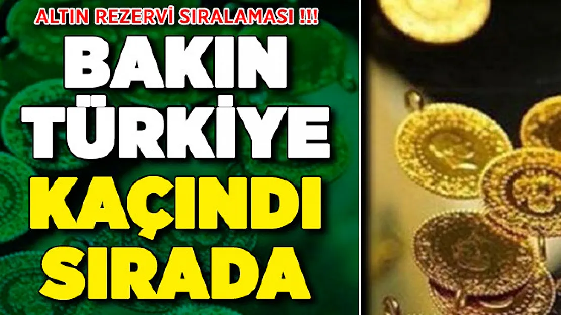 Altın Rezervinde Türkiye'nin Kaçıncı Sırada Olduğu belli Oldu