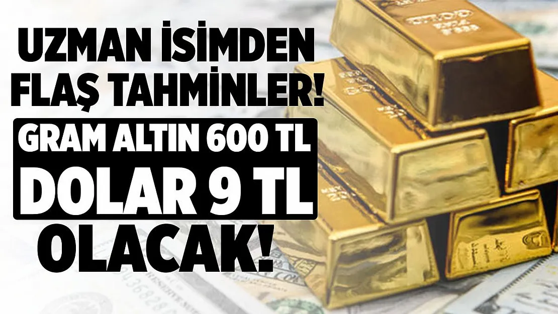 Altın ve dolarla ilgili şoke eden tahmin açıklaması! Gram altın 600 TL, Dolar 9 TL olacak!
