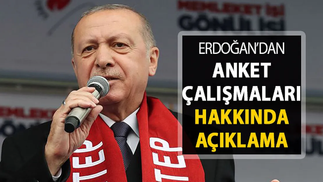 Anket Çalışmaları Hakkında Cumhurbaşkanı Erdoğan'dan Açıklama