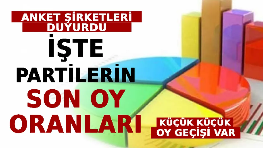 Anket Şirketleri Duyurdu! İşte Partilerin Son Oy Oranları! Küçük Küçük Oy Geçişi Var