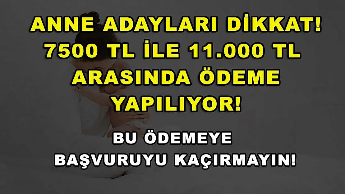 Anne Adayları Dikkat! 7.500 TL ile 11.000 TL Arasında Ödeme Yapılıyor! Bu Ödemeye Başvuruyu Kaçırmayın!