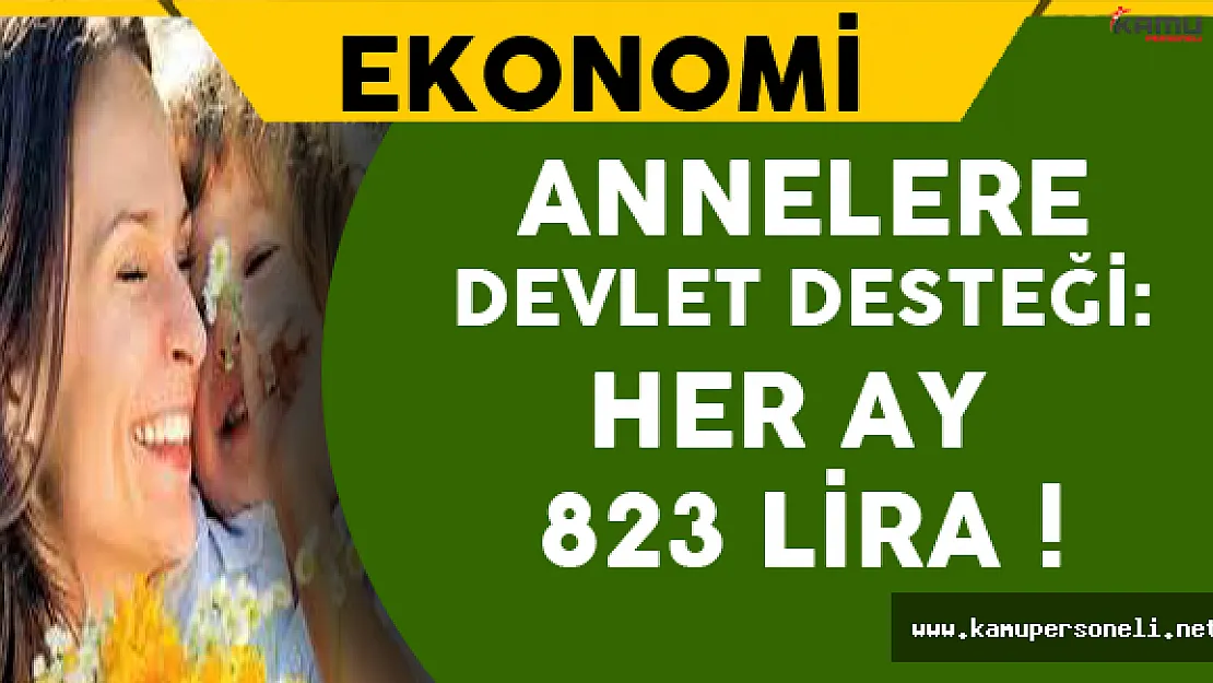 Annelere Devlet Desteği: Her Ay 823 Lira !