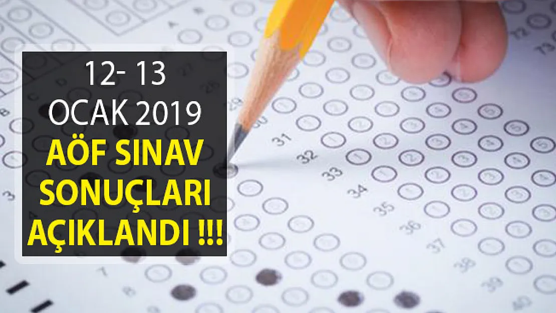 AÖF Güz Dönemi Ara Sınav Sonuçları Açıklandı! 12- 13 Ocak AÖF Sınav Sonuçları Sorgulama Ekranı