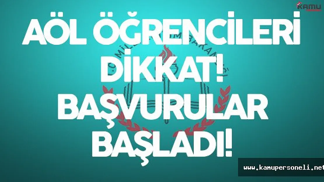 AÖL Öğrencileri Dikkat Ek Sınav Başvuruları Başladı !
