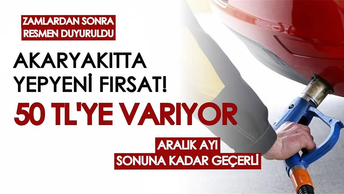 Aracı olanları rahatlatacak gelişme! Akaryakıt alımlarınızda 50 TL'ye varan avantaj resmen duyuruldu! Aralık sonuna kadar geçerli...