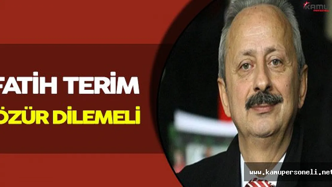 Arda' ya Destek Geldi: " Fatih terim özür dilemeli. "
