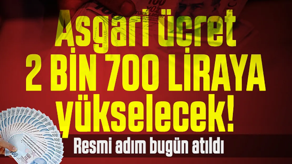 Asgari ücret 2 bin 700 liraya yükselmesi için kanun teklifi verildi!