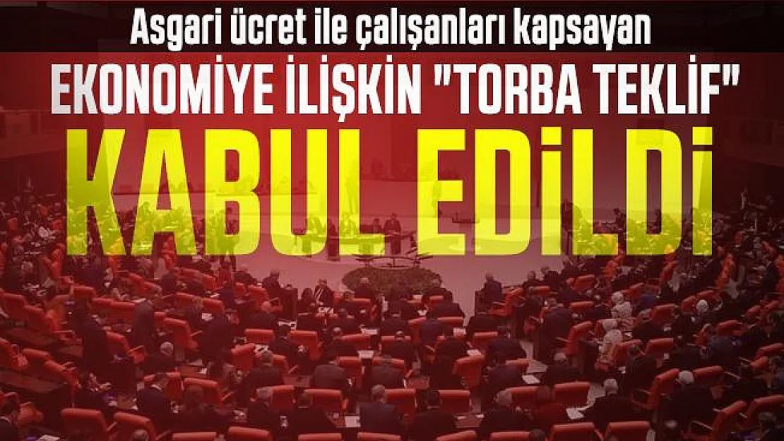 Asgari ücret ile çalışanları kapsayan ekonomiye ilişkin &quottorba teklif" kabul edildi