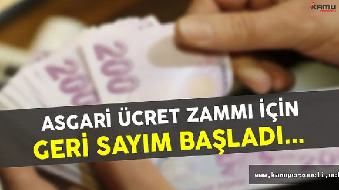 Asgari Ücret Zammı İçin Geri Sayım Başladı