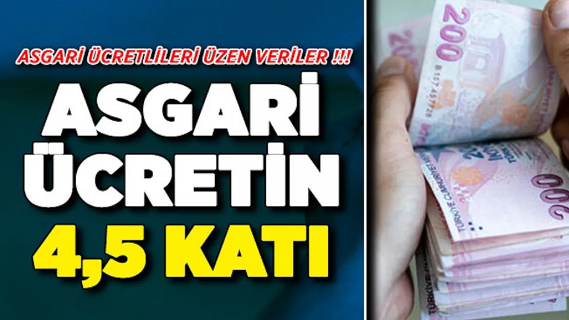 Asgari Ücretlileri Üzen Veriler Açıklandı ! Mevcut Asgari Ücretin 4,5 Katı