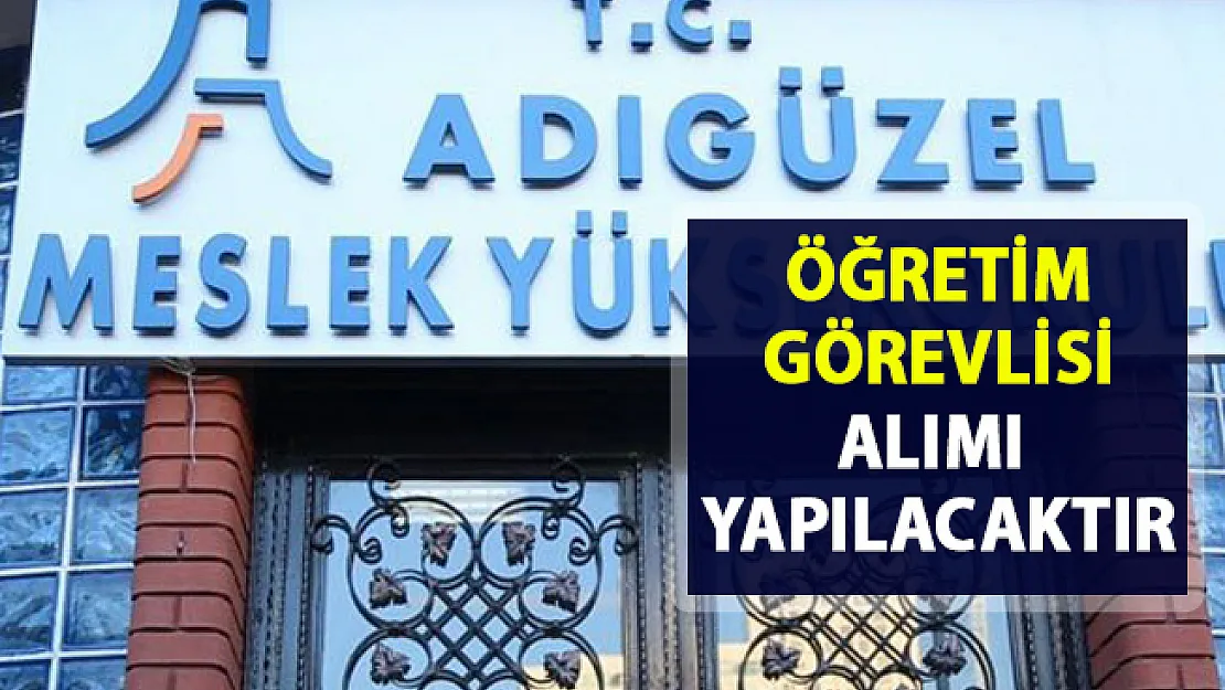 Ataşehir Adıgüzel MYO öğretim görevlisi personel alımı yapacaktır!. Son başvuru 05 Nisan 2019