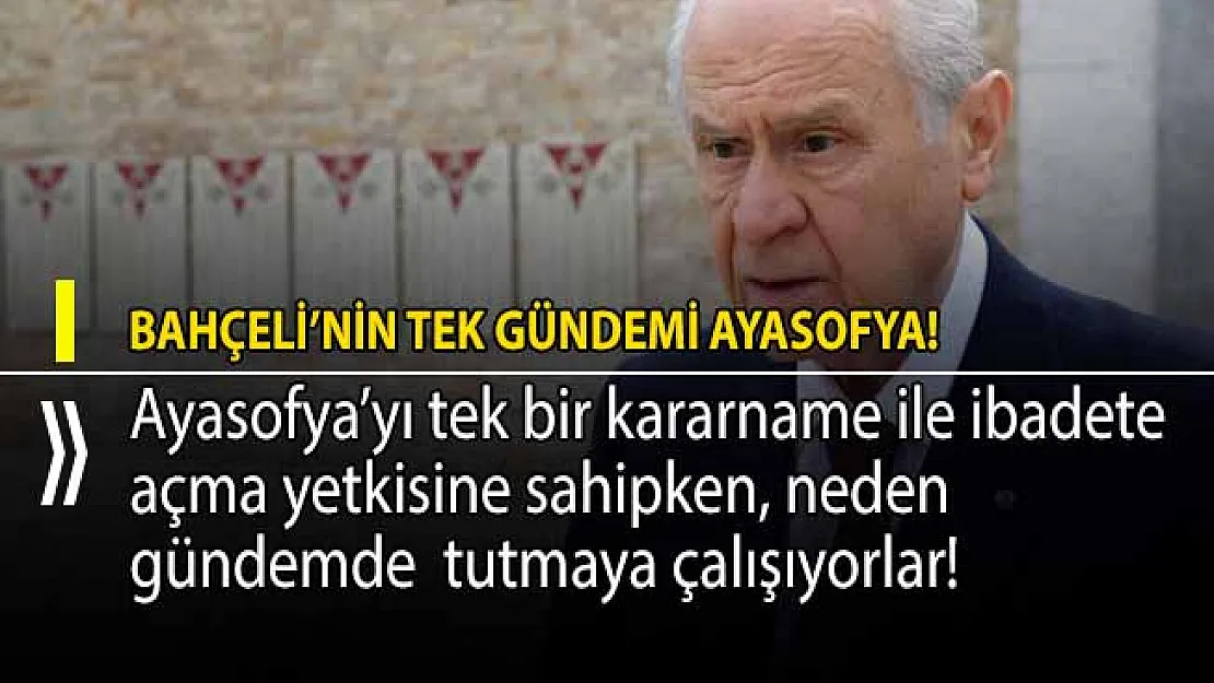 Ayasofya'yı ibadete açma yerine gündemde tutmaya çalışıyorlar!