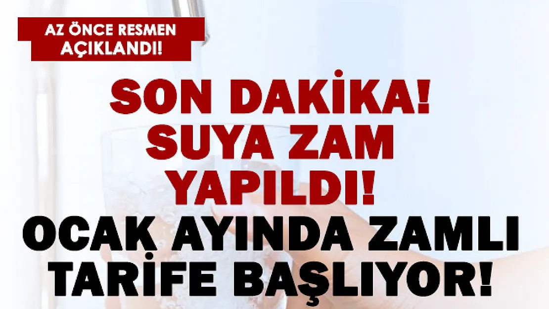 Az önce açıklandı: İstanbul'da suya zam yapıldı!