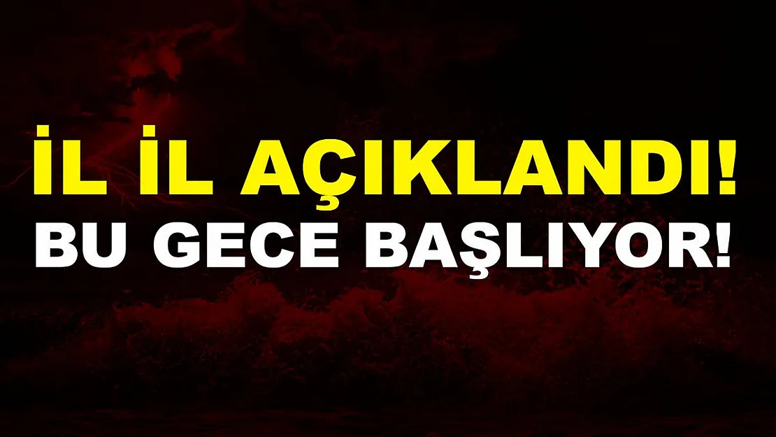 Az önce il il duyuruldu! Bu gece saatlerinden itibaren yağmur, kar ve fırtına geliyor!