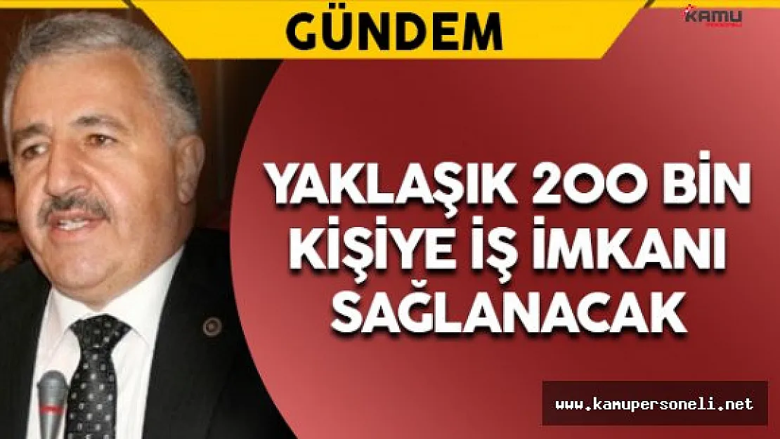 Bakan Arslan: &quotYaklaşık 200 Bin İstihdam Sağlanacak"