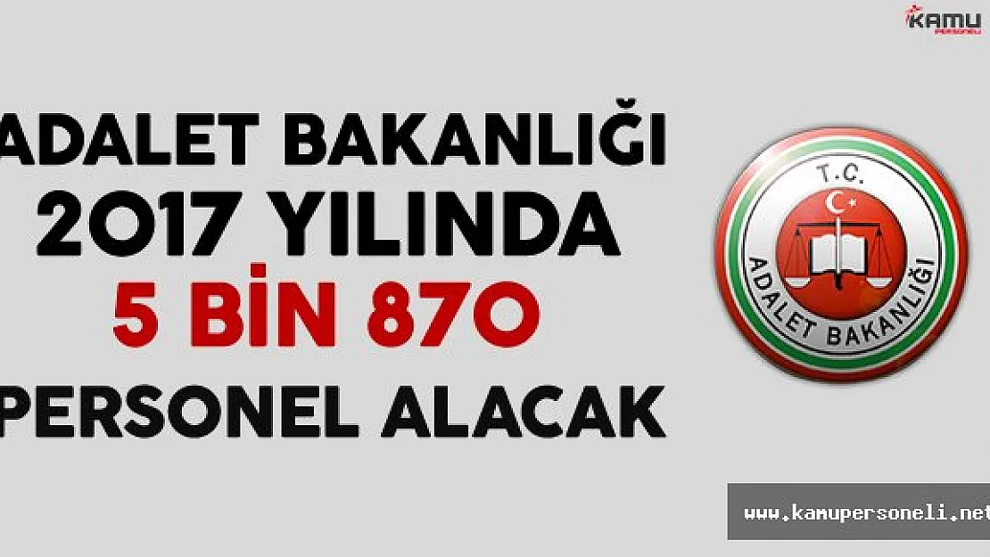 Bakan Bozdağ, Adalet Bakanlığı'na 2017 yılında 5 bin 870 Personel Alınacağını Açıkladı