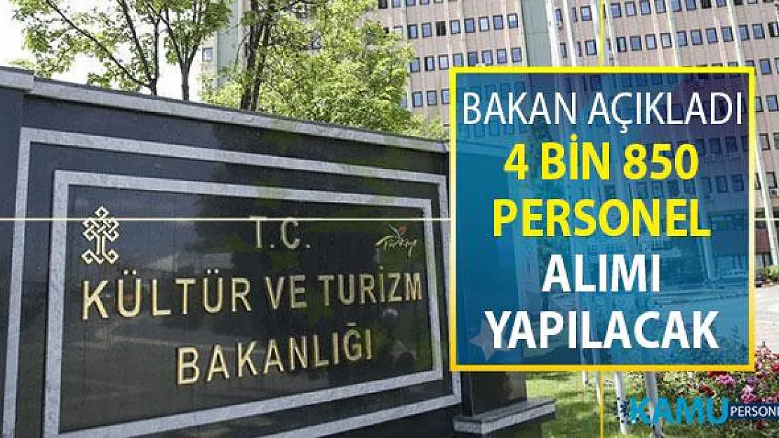 Bakan Ersoy'dan İstihdam Açıklaması: 4 Bin 850 Personel Alımı Yapılacak