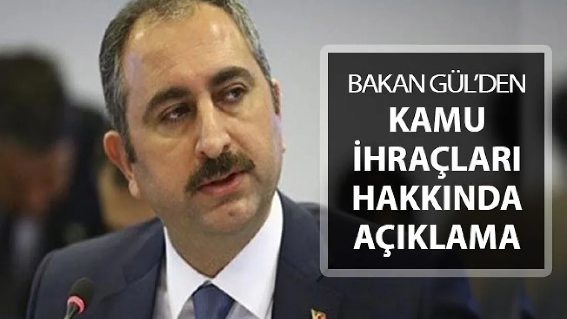 Bakan Gül'den İhraçlar Hakkında Önemli Açıklama