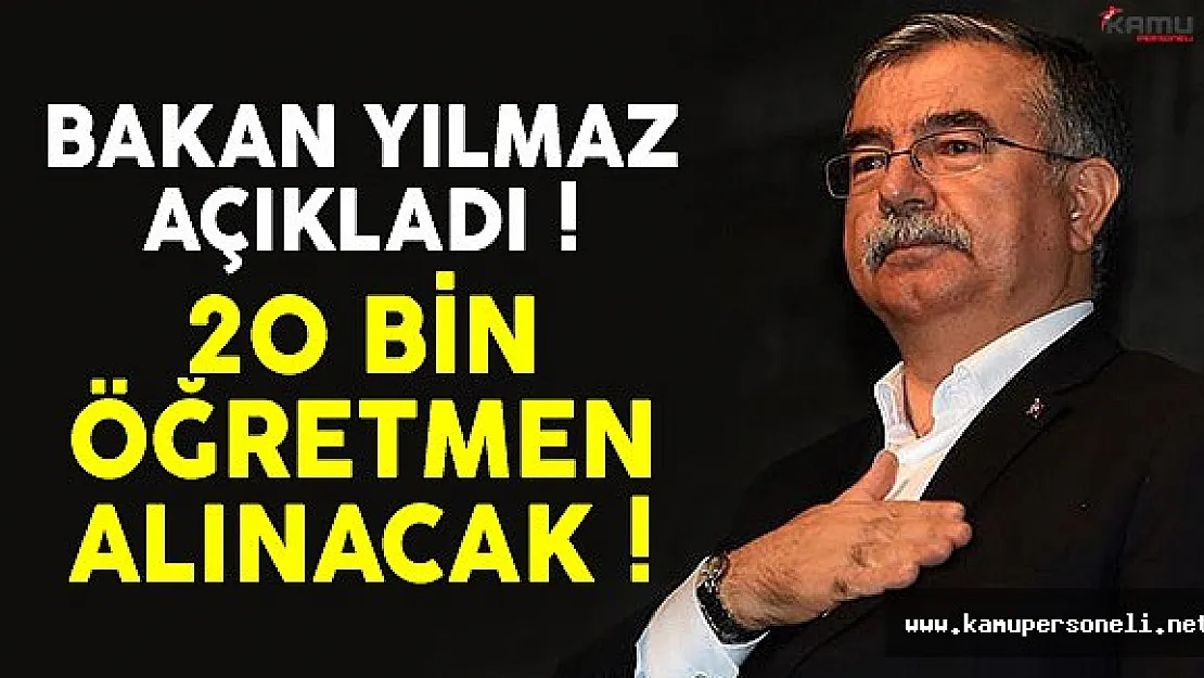 Bakan İsmet Yılmaz Açıkladı: ཐ Bin Öğretmen Alınacak'