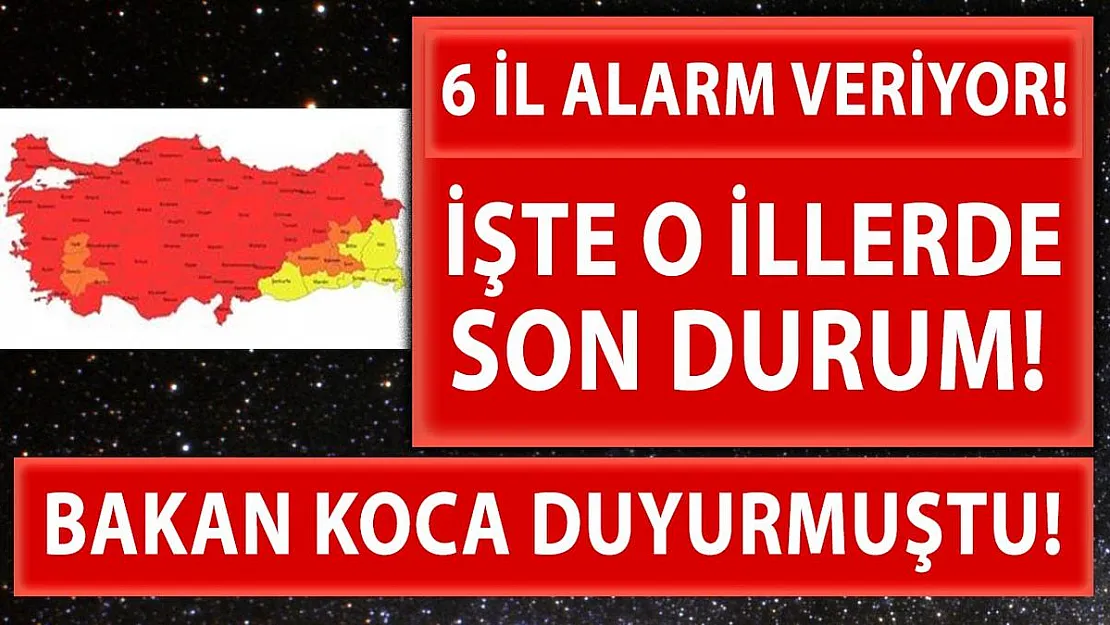 Bakan Koca alarm veren 6 ili açıklamıştı! İşte o illerde son durum!